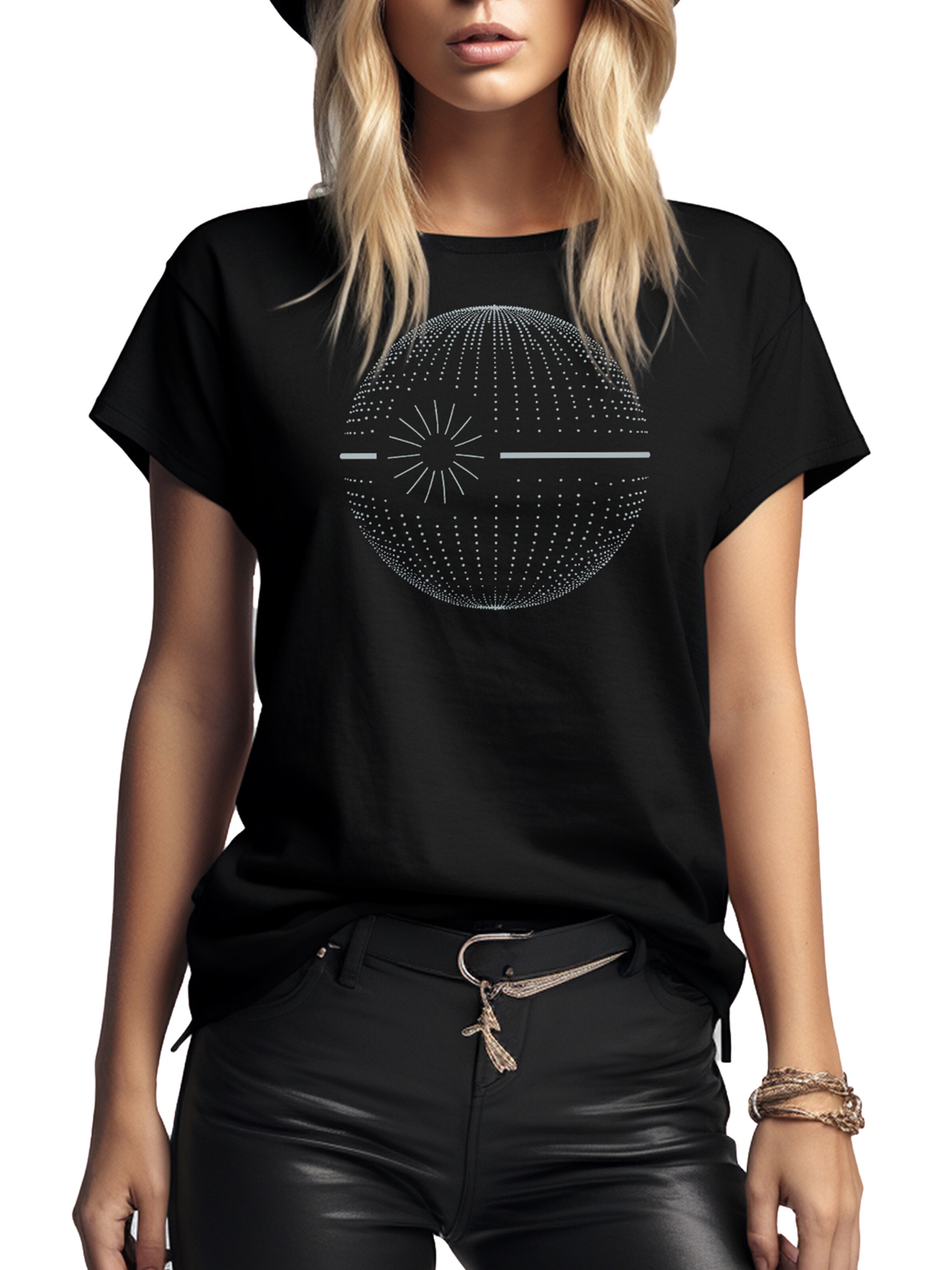 MAKAYA Shirt 'Dot Star' in Black