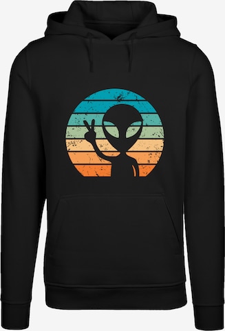 F4NT4STIC Sweatshirt 'Alien Piece Sonnenuntergang' in Schwarz: Vorderseite