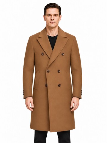 Manteau d’hiver 'Gewebe' ALLTHEMEN en marron : devant