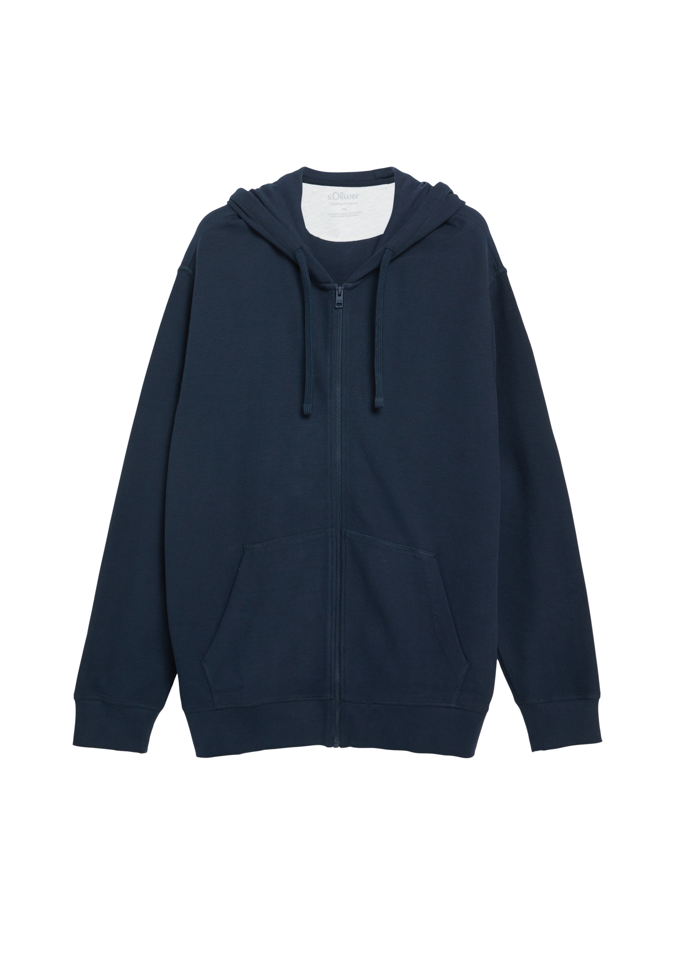 s.Oliver Men Big Sizes Sweatjacke in Blau: Vorderseite