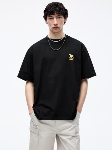 Pull&Bear T-Shirt in Schwarz: predná strana