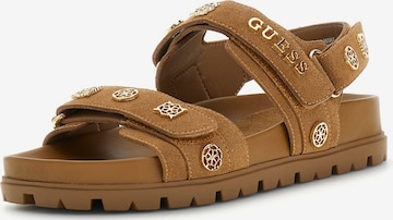 GUESS Sandale 'FLORIZI' in Braun: Vorderseite