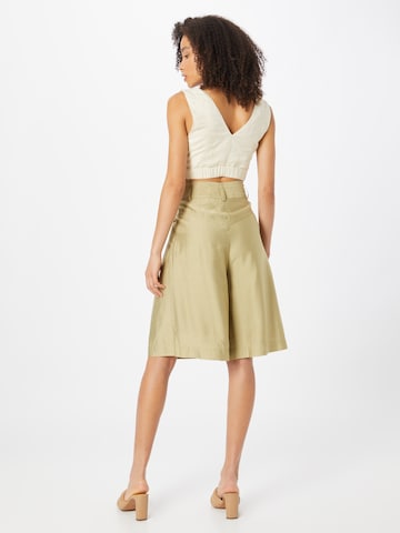 SECOND FEMALE Wide leg Pleat-front trousers 'Auguste' in Green
