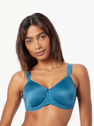 TRIUMPH Minimiser Bra in Blue: front