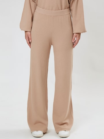 Wide leg Pantaloni di Influencer in beige: frontale