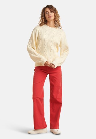 Smashed Lemon Loosefit Jeans in Rood