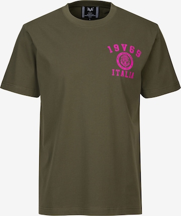 T-Shirt 'Tarek' 19V69 ITALIA en vert : devant