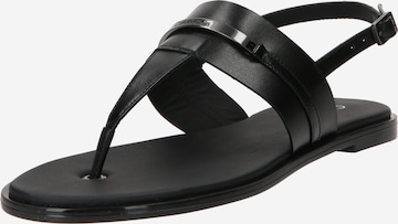 Sandale de la Calvin Klein pe negru: față