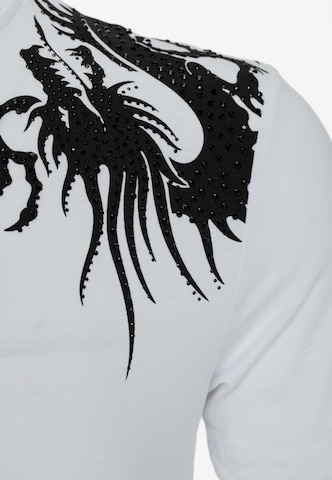 CIPO & BAXX Shirt 'Yakuza Dragon' in Weiß