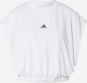 ADIDAS SPORTSWEAR - Camiseta funcional 'Hyperglam Sleeveless' en blanco: frente