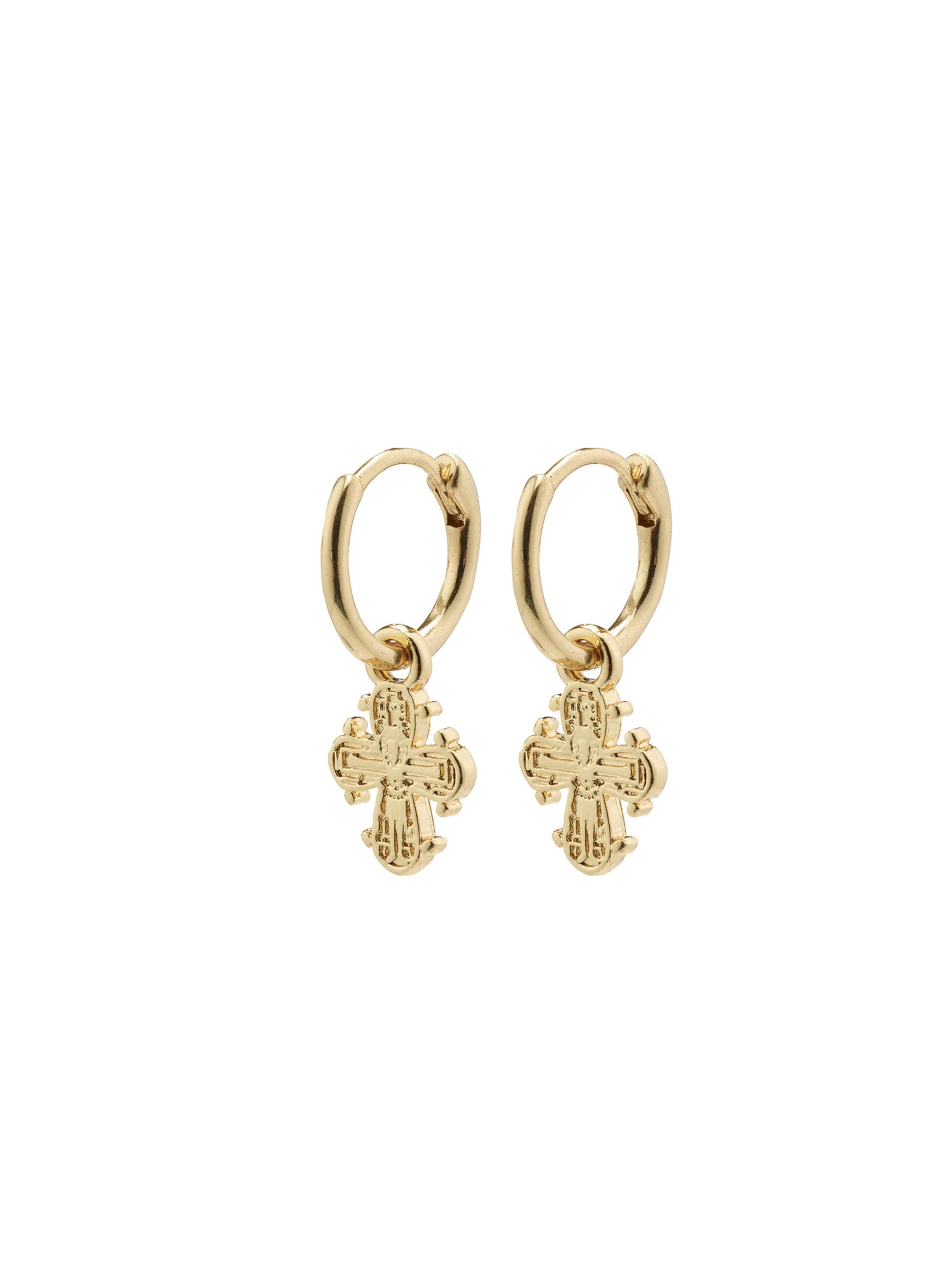 Boucles d'oreilles 'DAGMAR' Pilgrim en or : devant