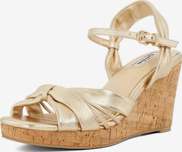 Dune LONDON Sandale in Gold: Vorderseite