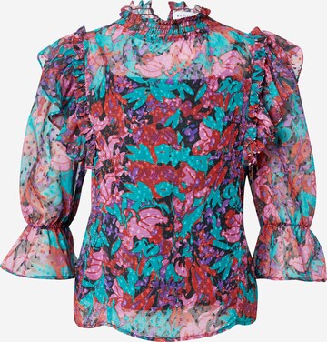 Warehouse - Blusa 'Dobby' en rosa: frente