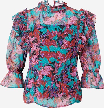 Warehouse - Blusa 'Dobby' em rosa: frente