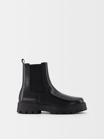 Bershka Chelsea škornji | črna barva