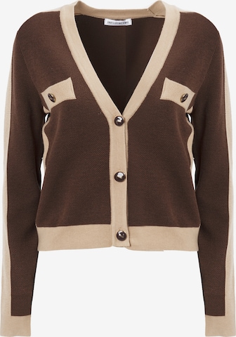 brūns Influencer Adīta jaka: no priekšpuses