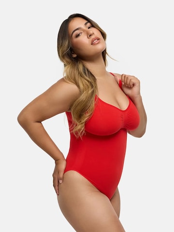cfab Shapingbody 'Bodysuit Sculpting Shapewear mit Slip' i röd