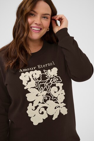 KAFFE CURVE Pullover 'KCroselda' in Braun