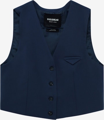 Pull&Bear Suit Vest in Blue: front