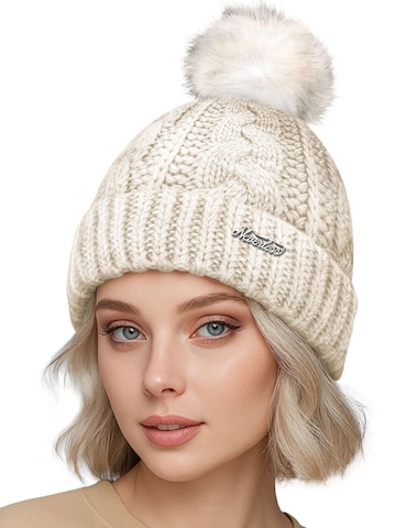 Neverless Beanie '1980' in Beige: front