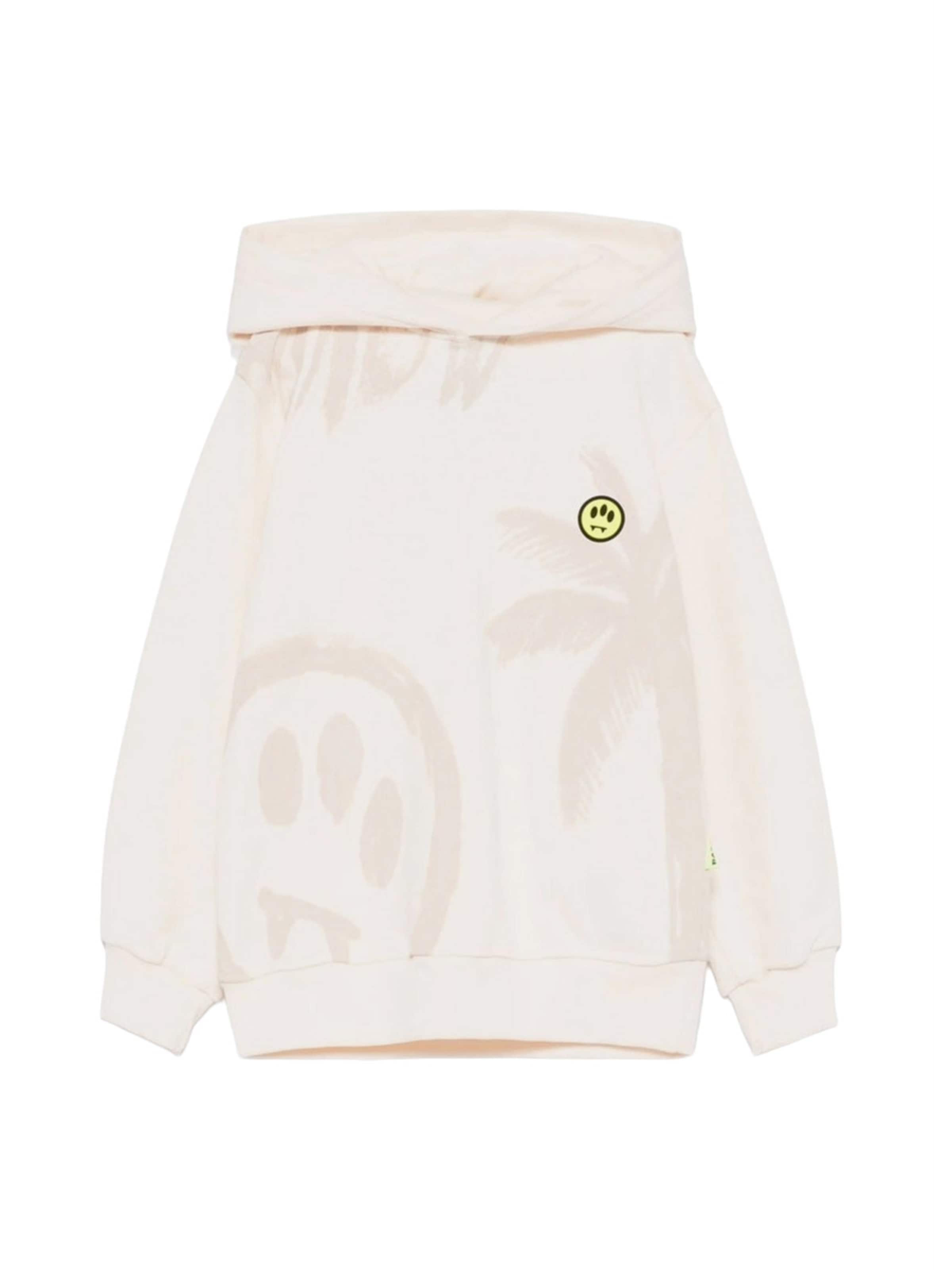 BARROW Sweatshirt 'Felpa cappuccio crema unisex' in Beige: front