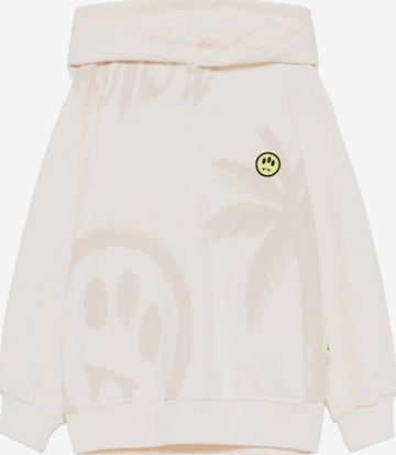BARROW Sweatshirt 'Felpa cappuccio crema unisex' in Beige: voorkant