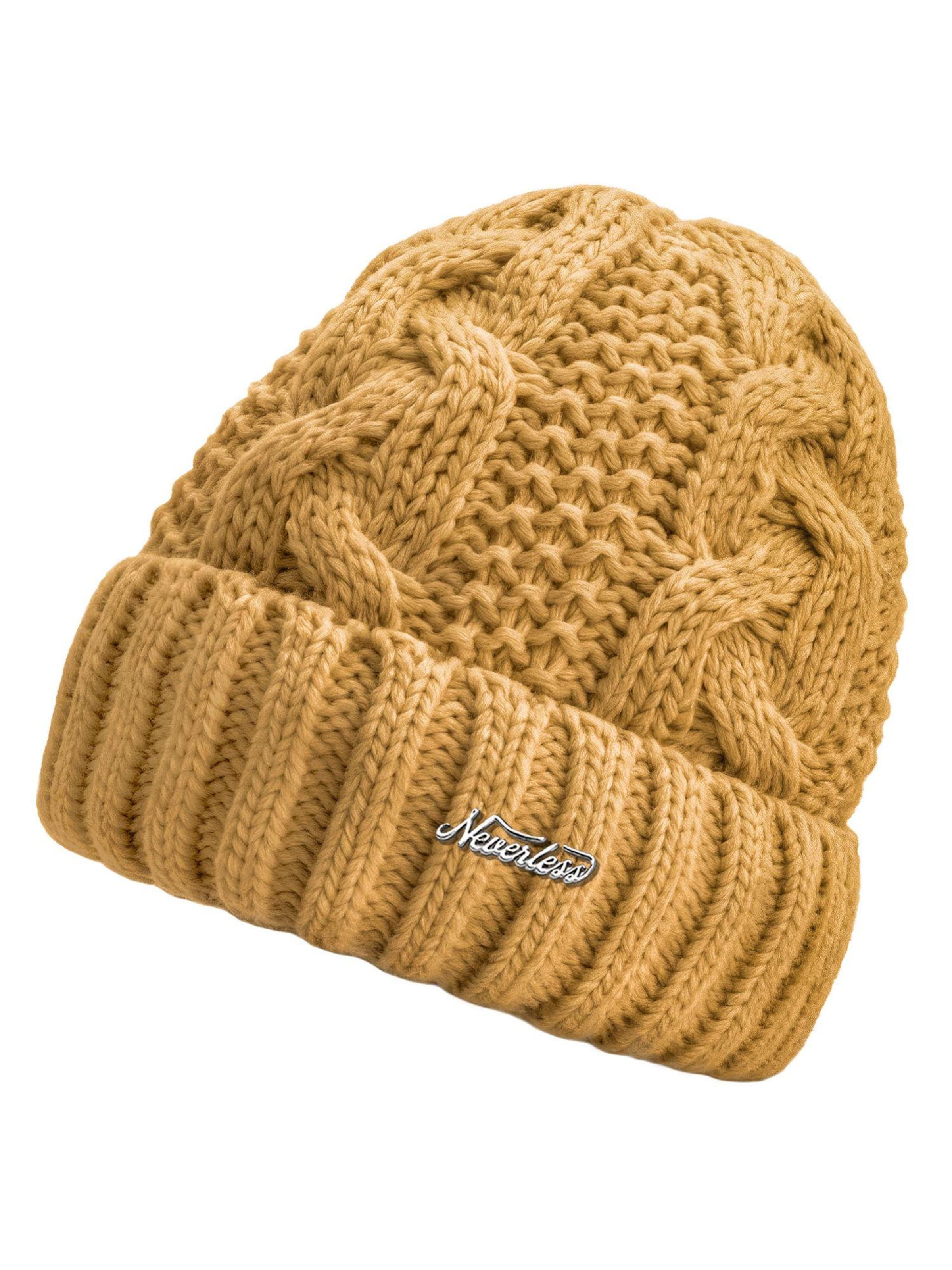 Neverless Beanie 'Model 36937' in Yellow: front