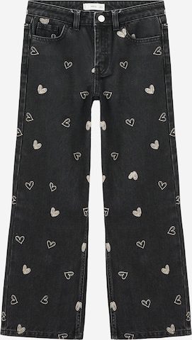 MANGO KIDSWide Leg/ Široke nogavice Traperice 'Mila' - crna boja: prednji dio