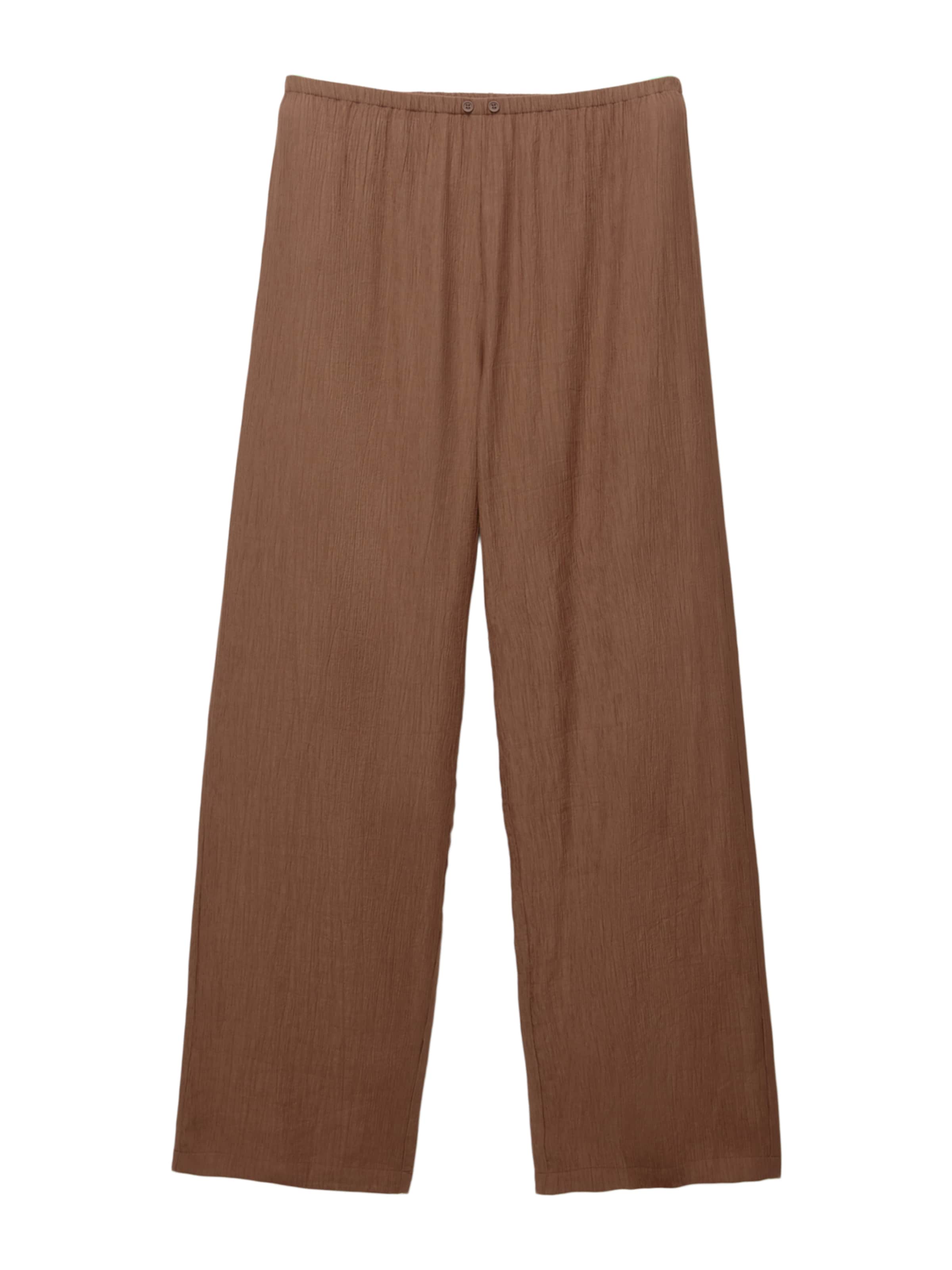 Pull&Bear Wide Leg Hose in Braun: Vorderseite