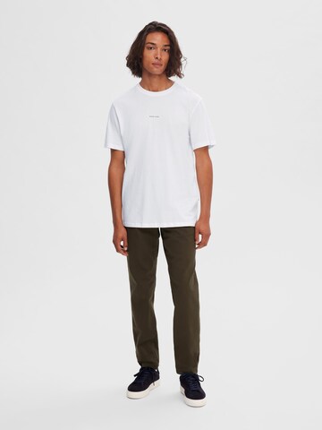 T-Shirt 'ASPEN' SELECTED en blanc