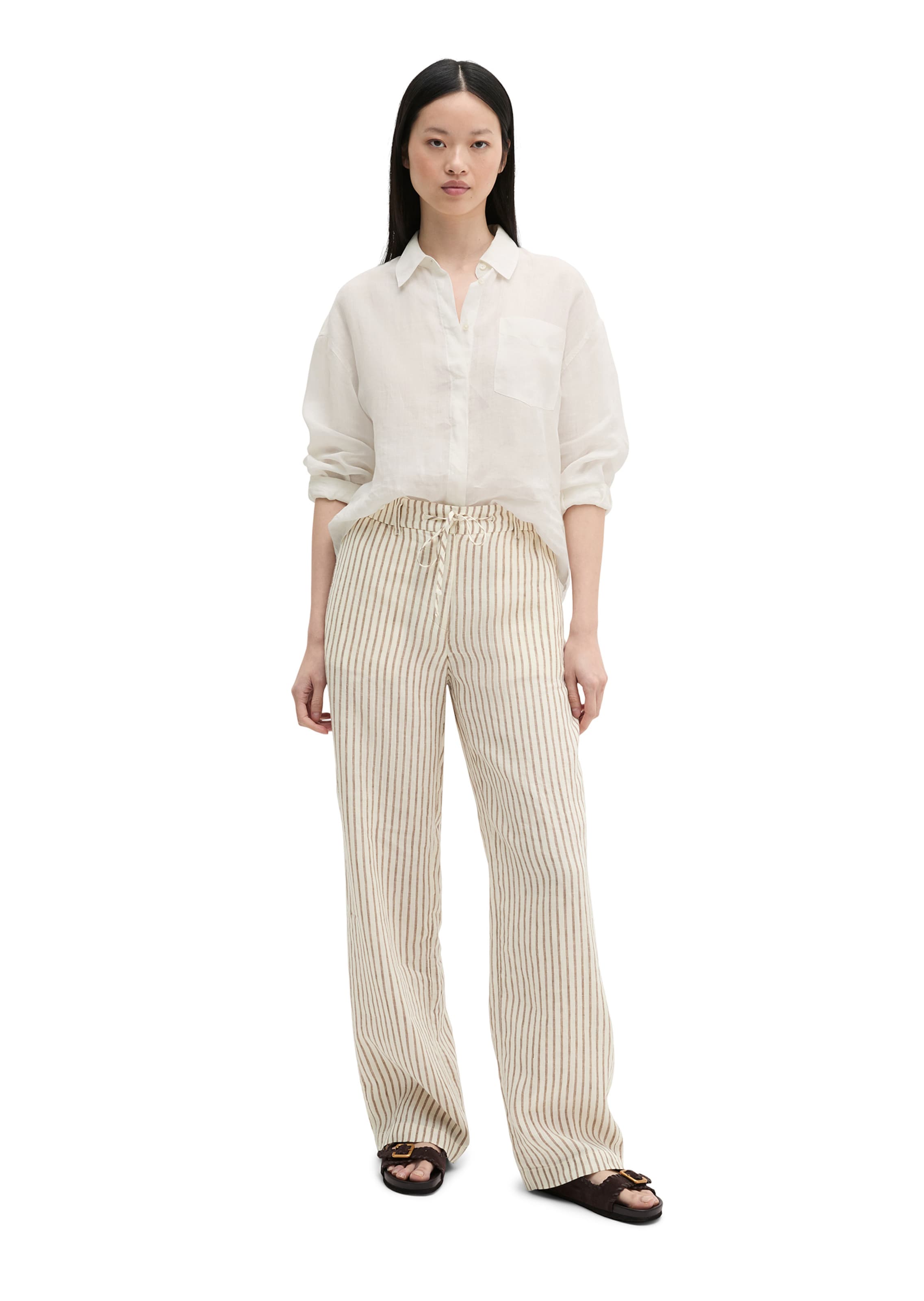 Marc O'Polo Regular Broek in Bruin