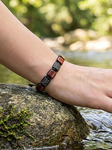 UNIQAL Armband 'RED TIGER EYE' in Gemengde kleuren