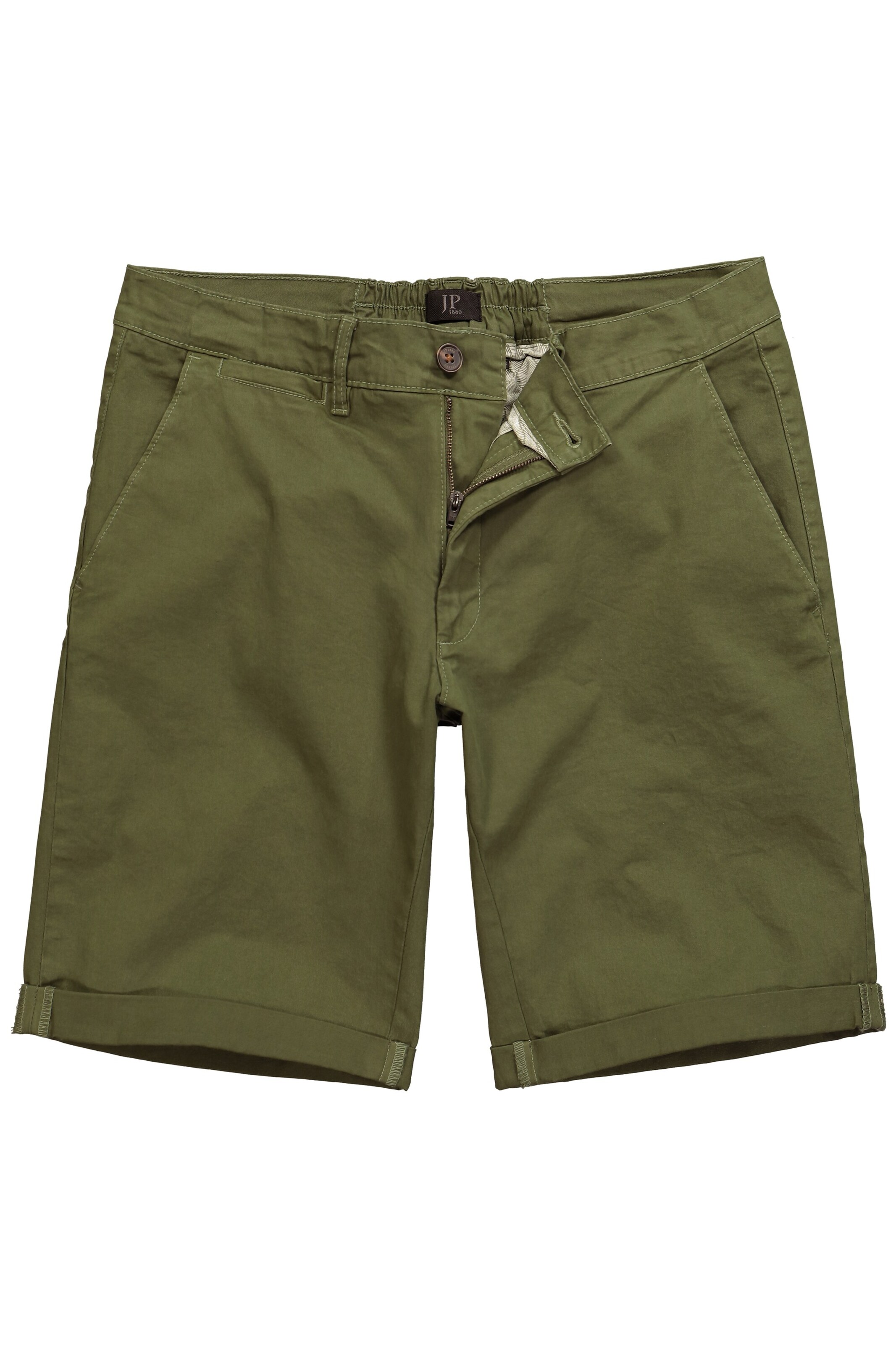 JP1880 Broek 'Bermuda' in Groen: voorkant