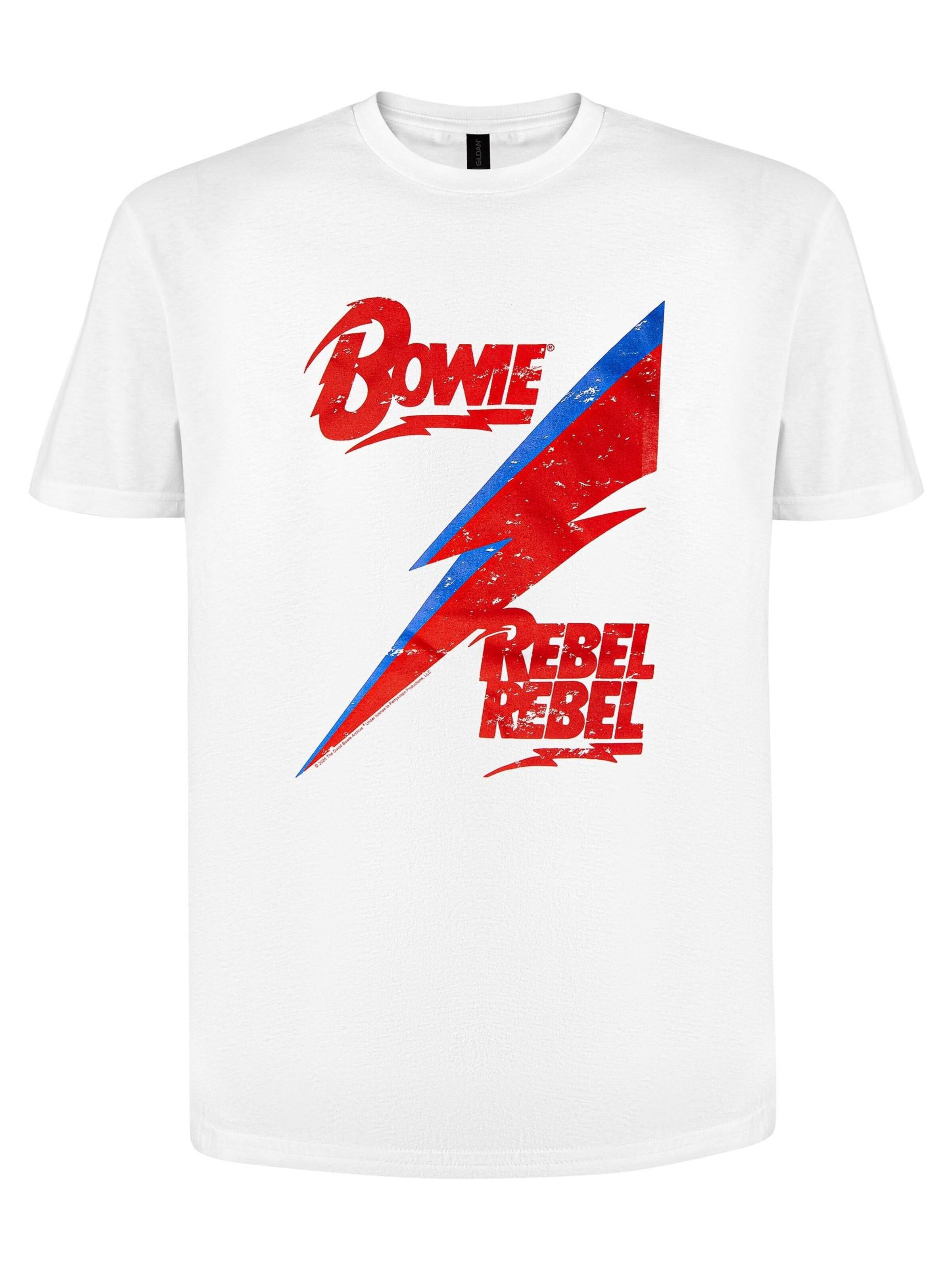 Rockshirts Shirt 'David Bowie Rebel, Rebel   T-Shirt' in White: front