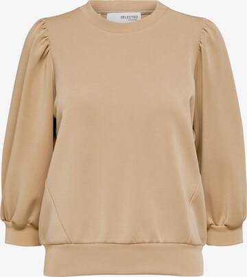 SELECTED FEMME Sweatshirt 'Tenny' in Brown: front