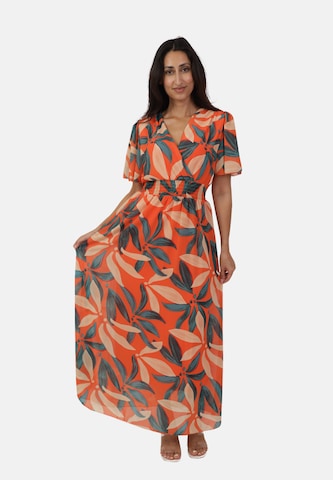 Elara Kjole i orange: forside