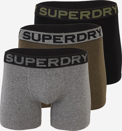Superdry & Co Bokserishortsit värissä meleerattu harmaa / oliivi / musta, Tuotenäkymä