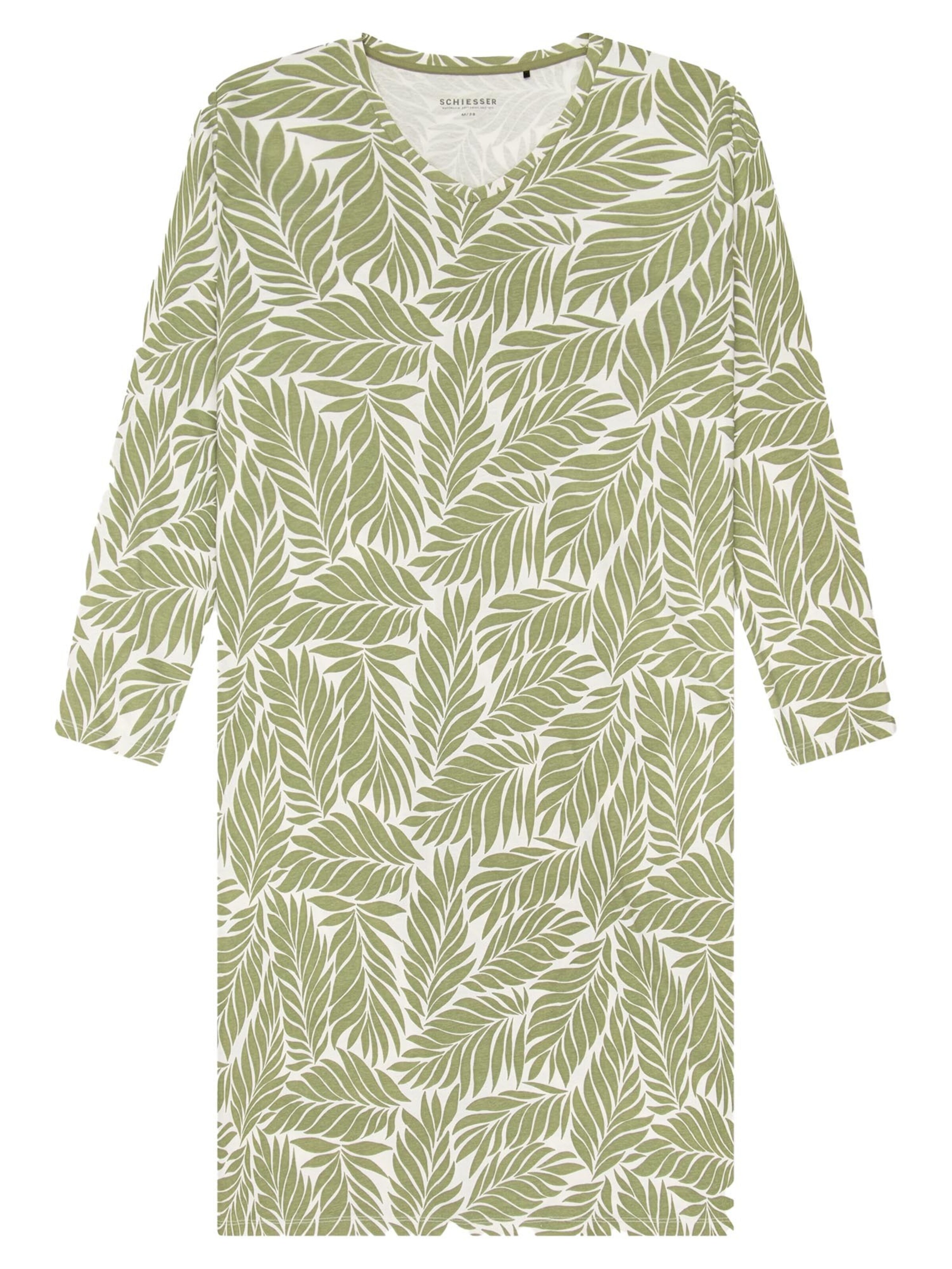 SCHIESSER Nightgown 'Comfort Essentials' in Green: front