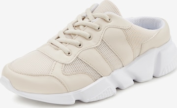 LASCANA - Zapatillas deportivas bajas en beige: frente