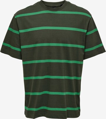 T-Shirt 'HARRY' Only & Sons en vert : devant
