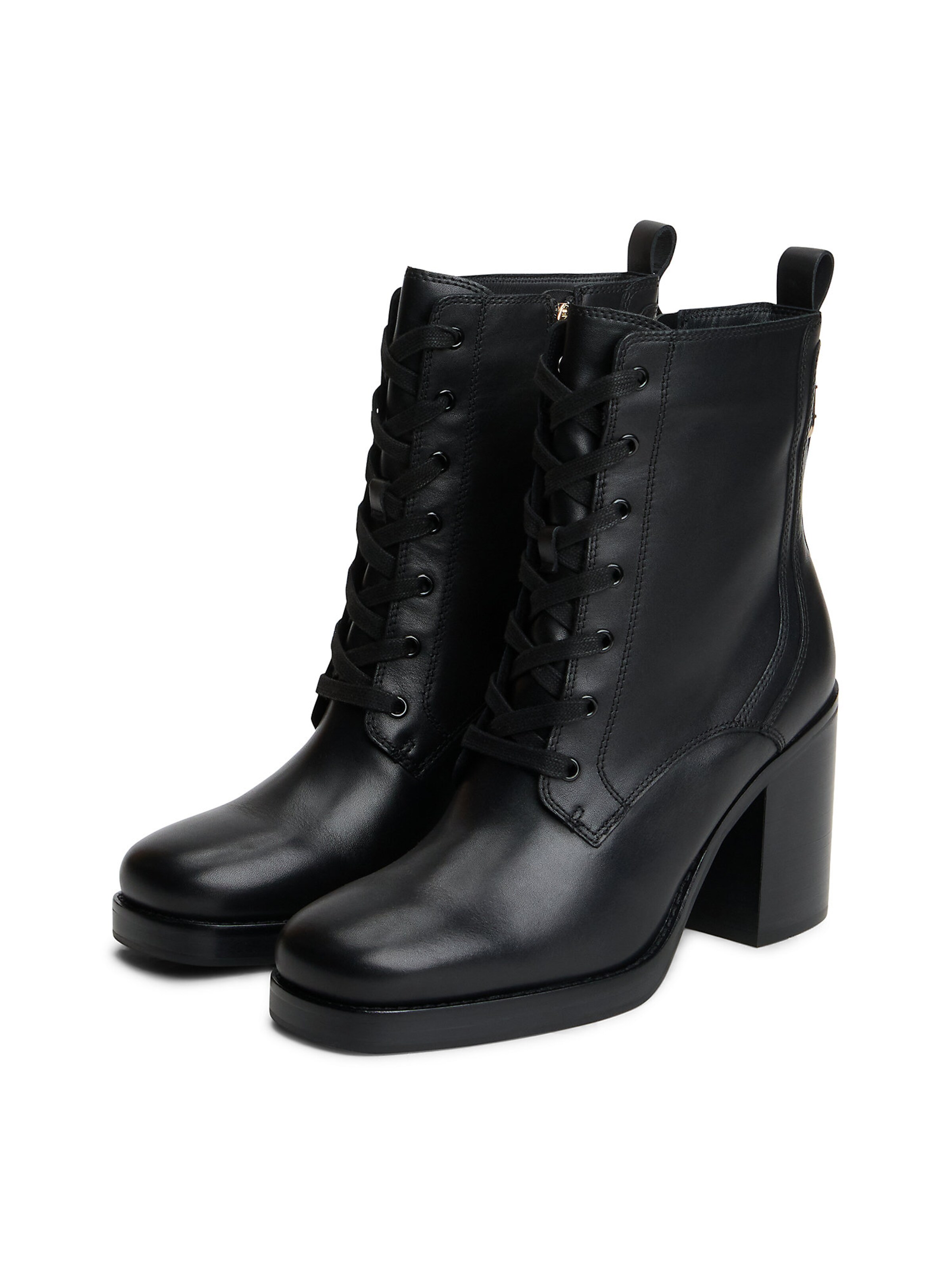 TOMMY HILFIGER Schnürstiefel in Schwarz