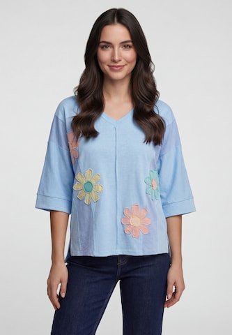 T-shirt Usha en bleu : devant