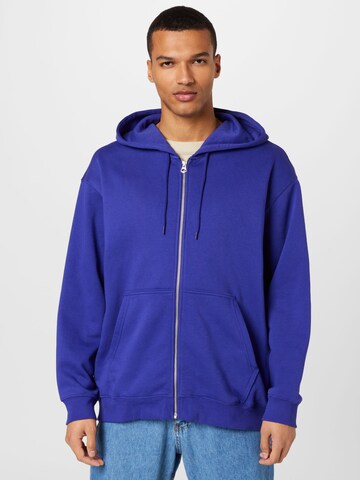 WEEKDAY Sweat jacket in Blue: front