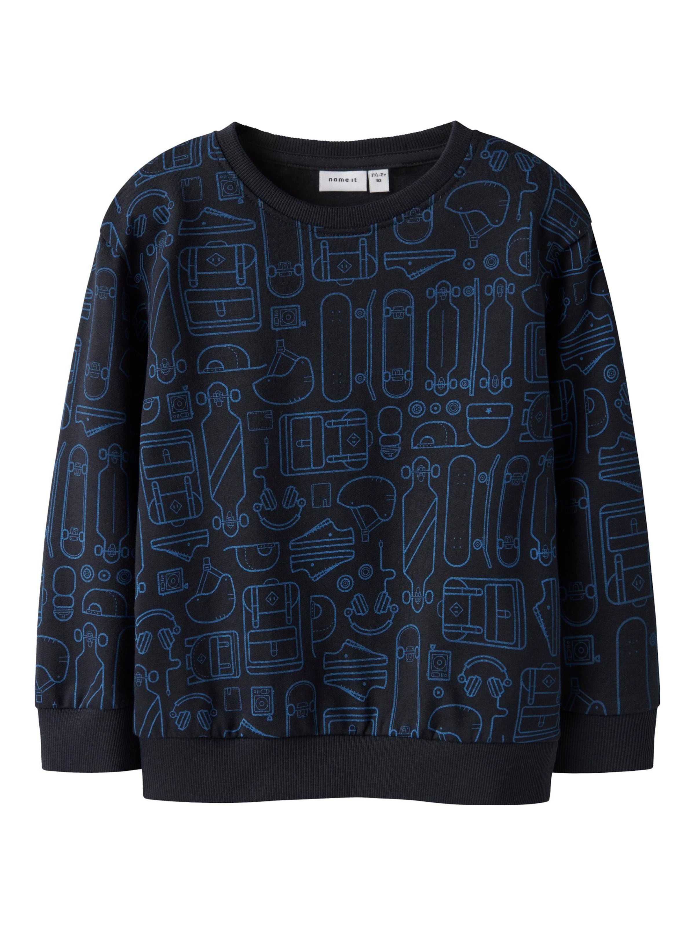 NAME IT - Sudadera en azul: frente