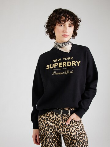 Sweat-shirt 'Luxe' Superdry en noir : devant
