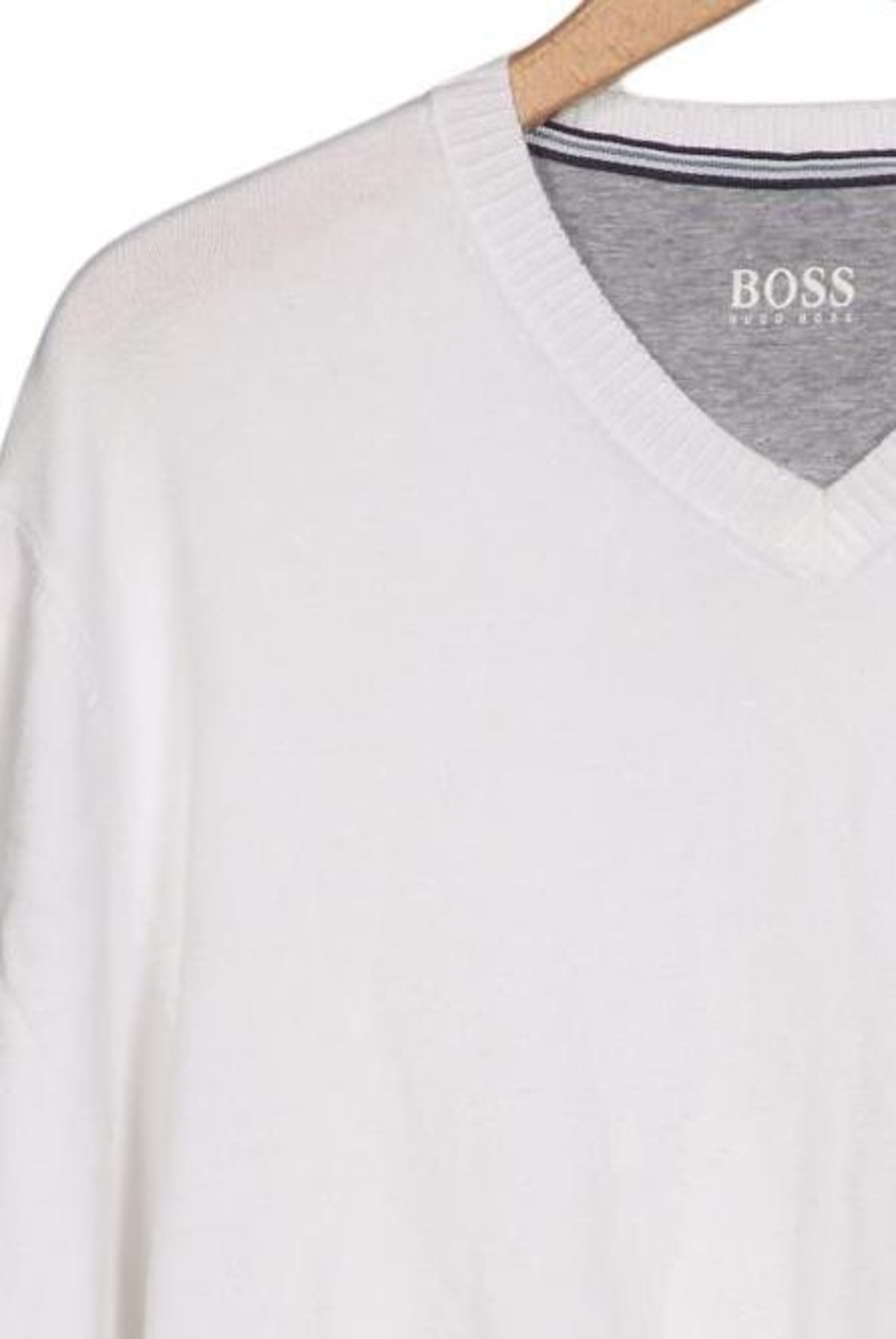BOSS Pullover M in Weiß