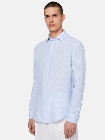 Boggi Milano Regular fit Overhemd in Blauw: voorkant