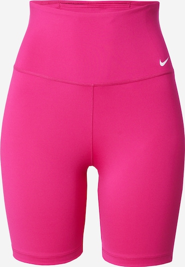 NIKE Pantalon de sport 'ONE' en rose / blanc, Vue avec produit