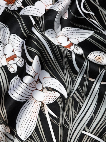 Sciarpa 'Seidentuch Orchideen' di MayTree in nero