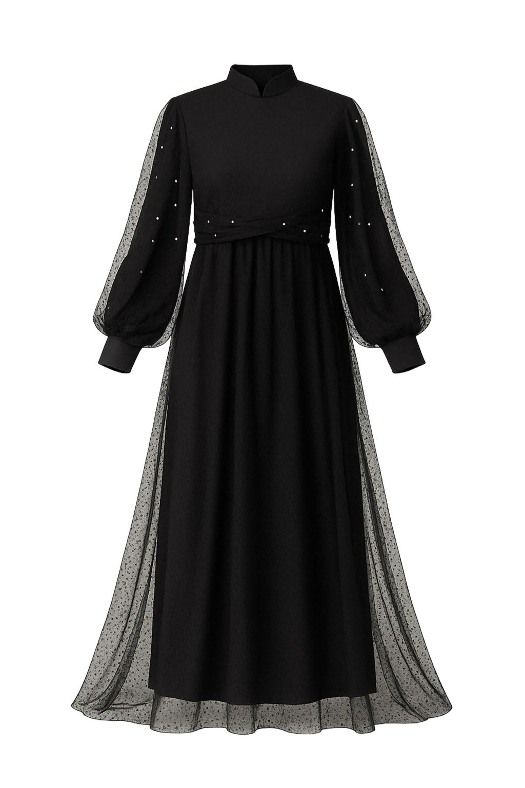 MODAMIHRAM Jurk in Zwart: voorkant